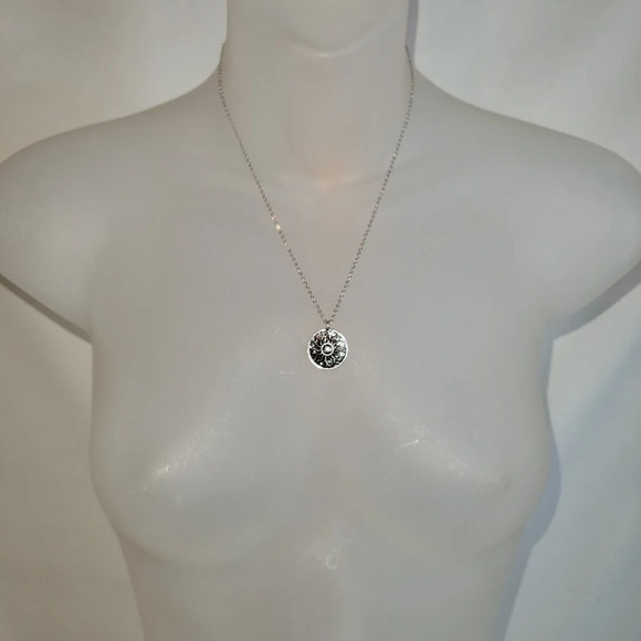 Sun Fashion Necklace Small Silver Costume Jewelry New Age Boho - Picture 2 of 5